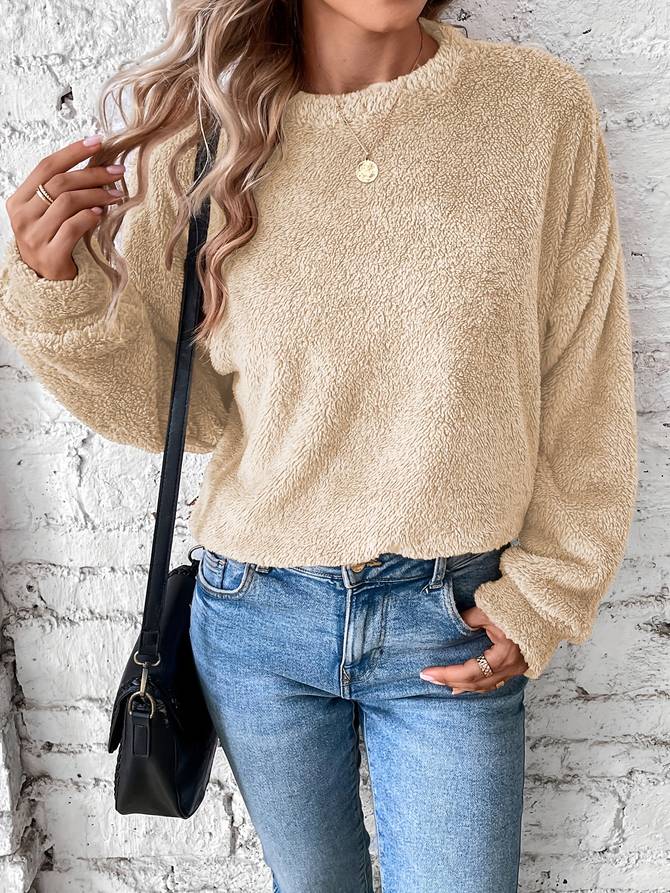 Teddy Fleece Sweater Met Relaxed Fit – De Ultieme Cosy Essential Voor Stijlvolle Comfortdagen