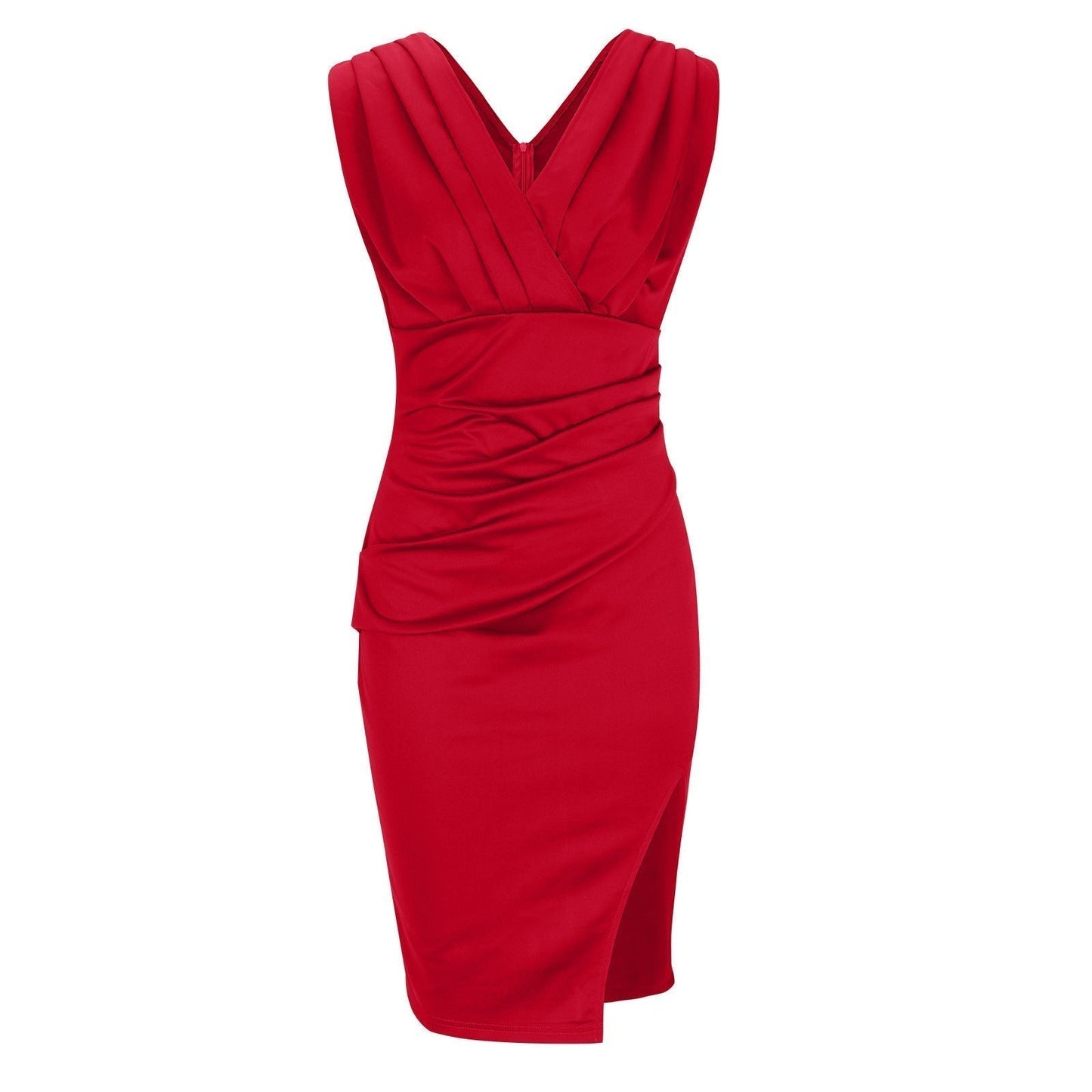 Elegante Damesjurk Met V-Hals – Getailleerde Jurk Voor Zomerfeesten En Speciale Gelegenheden