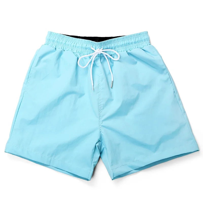 Heren zwembroek met trekkoord – sneldrogend, effen design & elastische tailleband