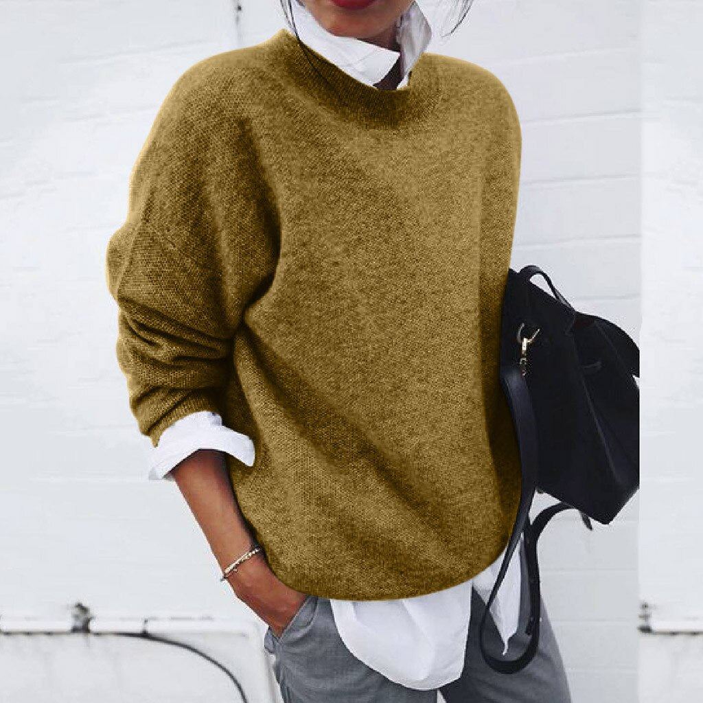 Basic Damestrui Met Ronde Hals – Minimalistische Essential Voor Elk Seizoen