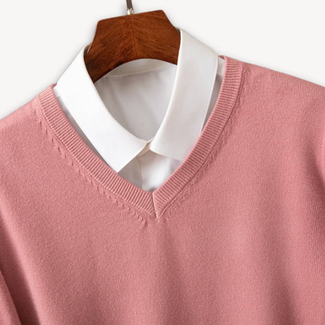 V-Hals Trui Met Cashmere Look