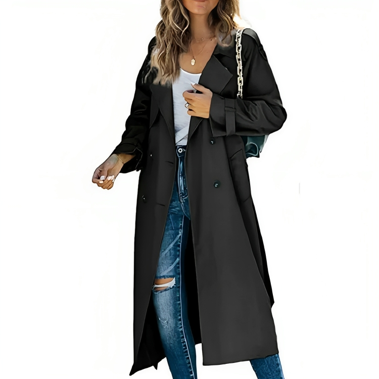 Lange Dames Trenchcoat Voor Lente & Herfst – Stijlvolle Tussenjas