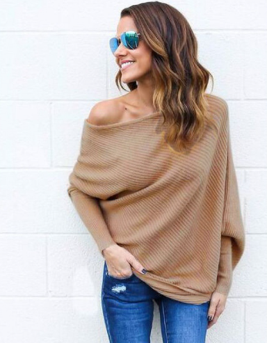 Off-Shoulder Lounge Top Met Ribstructuur – Effortless Stijl Met Comfort Op Hoog Niveau