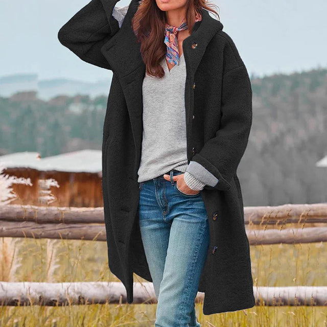 Oversized Wollen Mantel Voor Dames – Comfortabel En Stijlvol Voor Herfst En Winter