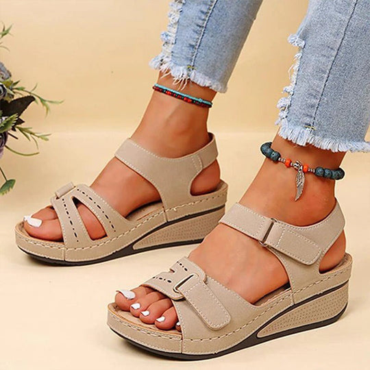 Dames Sleehaksandaal Met Klittenband – Ergonomisch, Antislip & Voorjaar & Zomer
