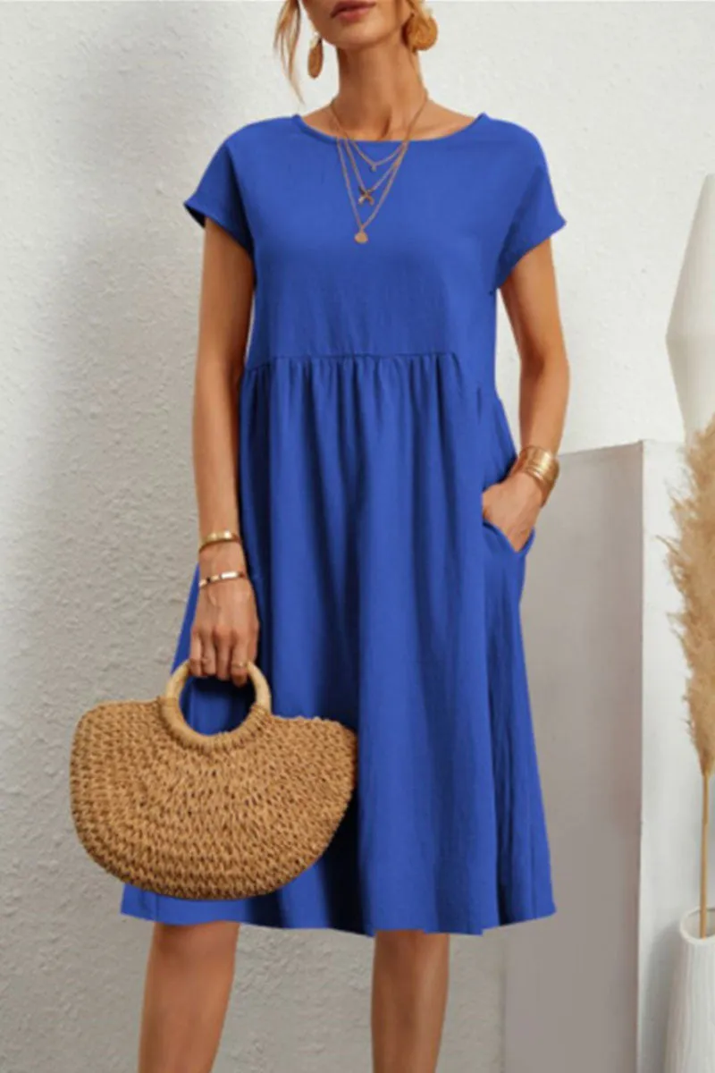Noor | Effen Katoenen Zomerjurk Voor Dames – Voorjaar & Zomer