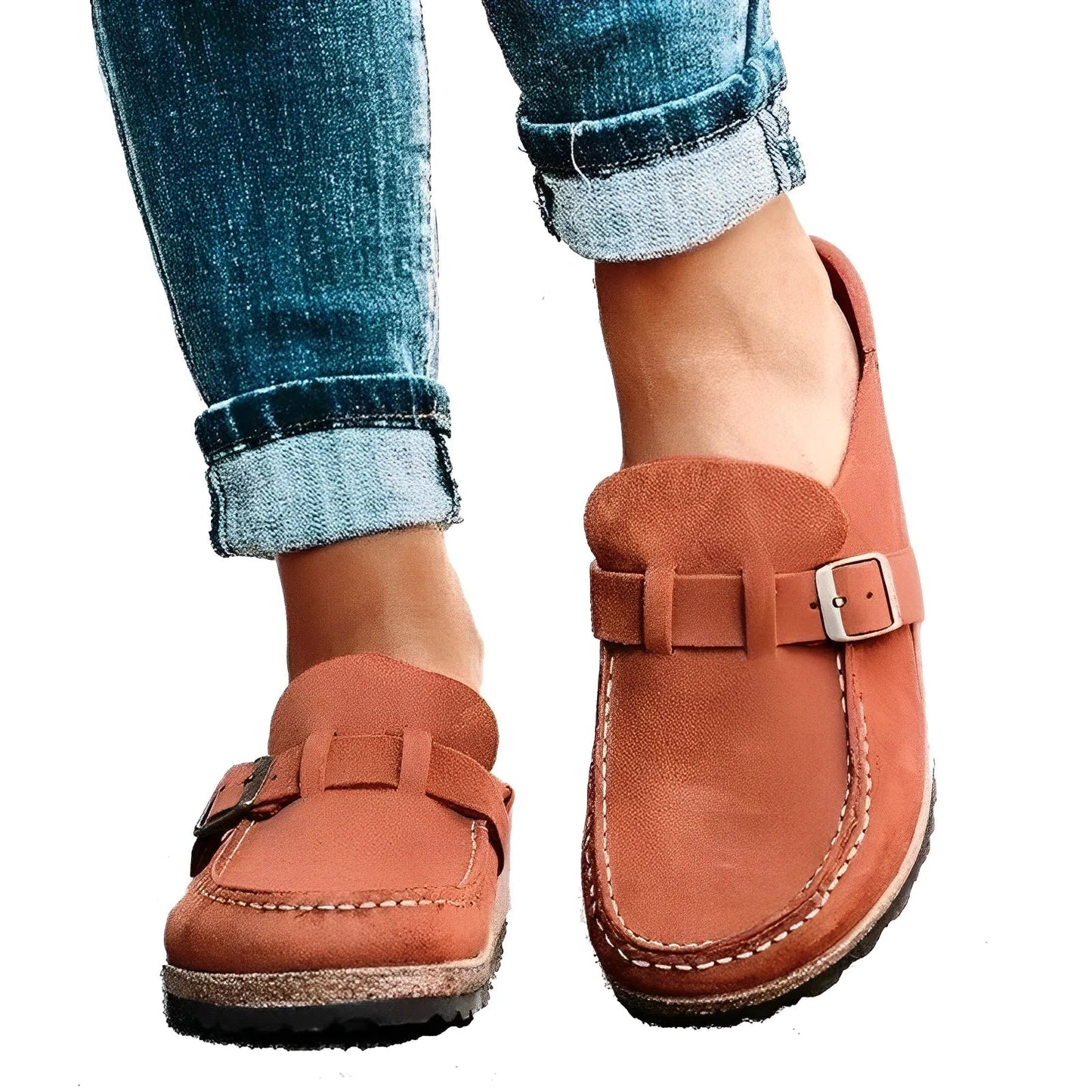 Dames Instapper Met Gesp & Antislipzool – Comfortzool, Slip-On & Voorjaar & Zomer