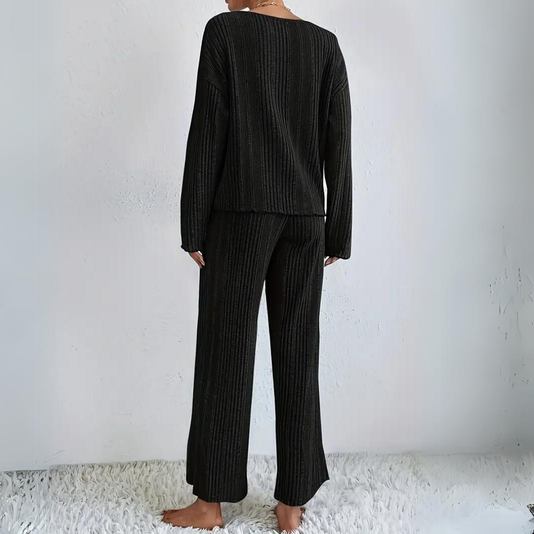Geribbelde Lounge Set Van Zacht Knitwear – Casual Chic Comfort