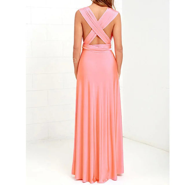 Infinity Damesjurk Met Lange Rok – Veelzijdige Maxi Jurk Met Wikkelbare Top