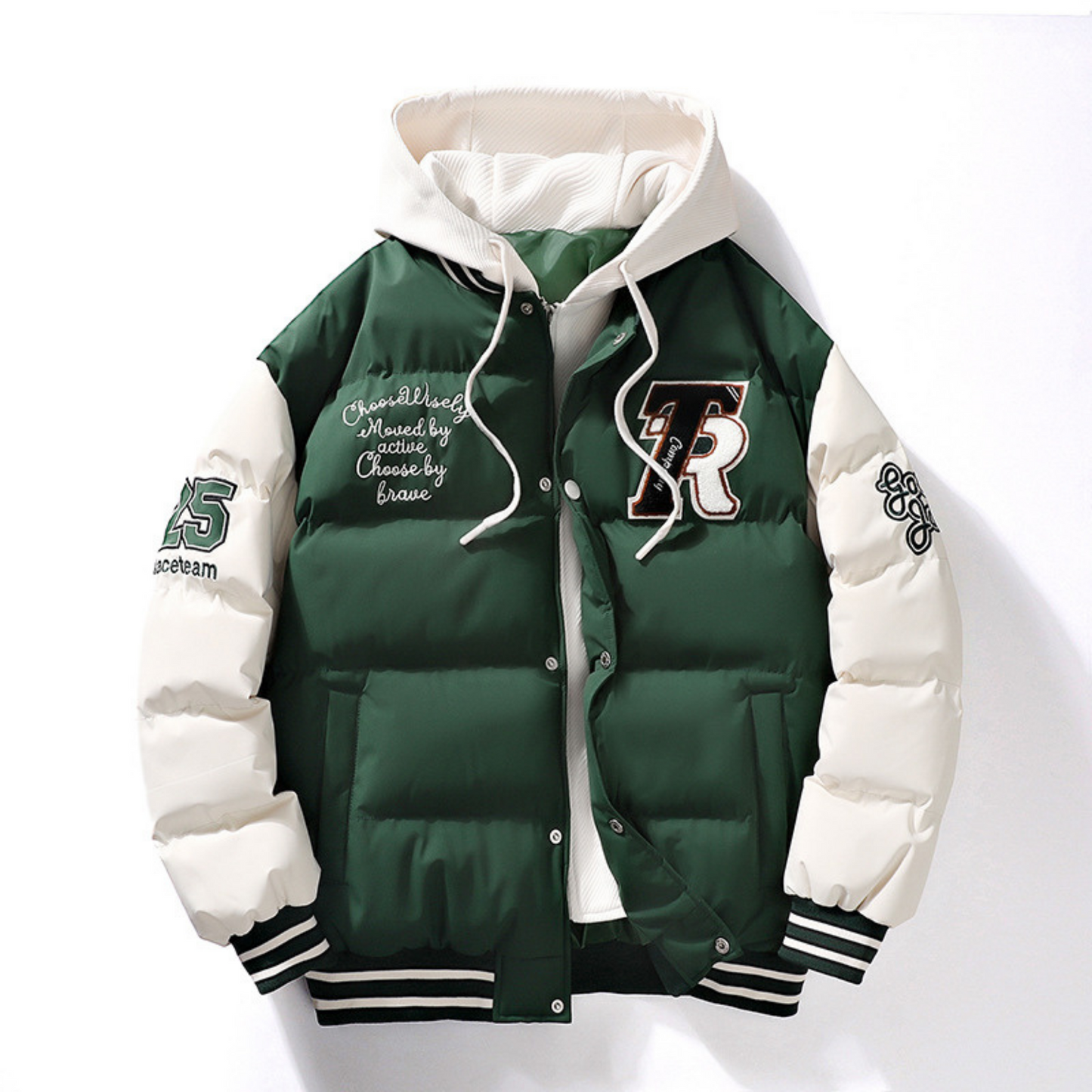Heren Varsity Winterjas Met Capuchon – Stoere Streetstyle Voor Herfst En Winter