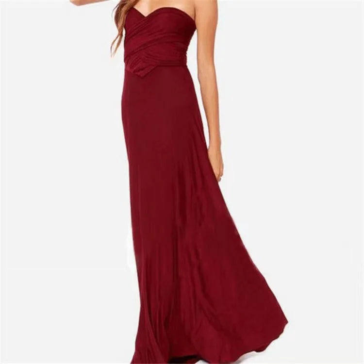 Infinity Damesjurk Met Lange Rok – Veelzijdige Maxi Jurk Met Wikkelbare Top