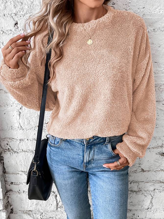 Teddy Fleece Sweater Met Relaxed Fit – De Ultieme Cosy Essential Voor Stijlvolle Comfortdagen