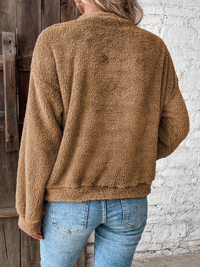 Teddy Fleece Sweater Met Relaxed Fit – De Ultieme Cosy Essential Voor Stijlvolle Comfortdagen
