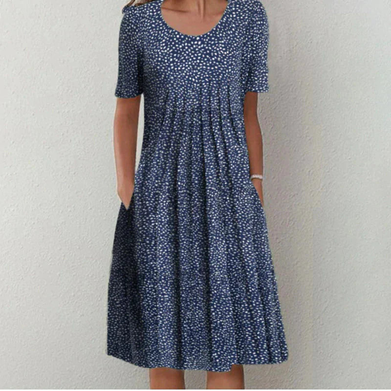 Nina | Bloemenprint Katoenen Zomerjurk – Voorjaar & Zomer