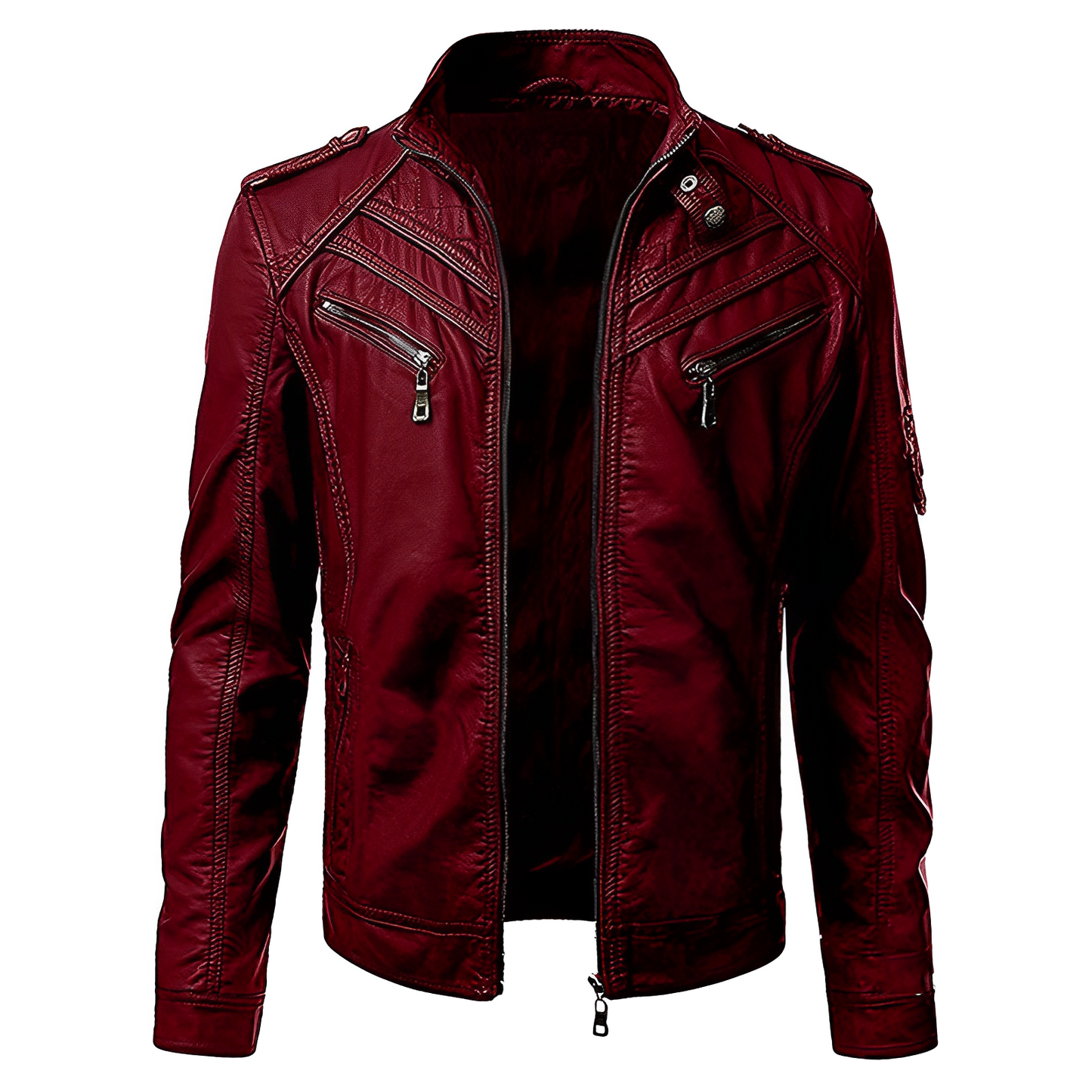 Bikerjack Voor Heren Met Ritsdetails – Stoere Leerlook Voor Elke Dag Met Karakter