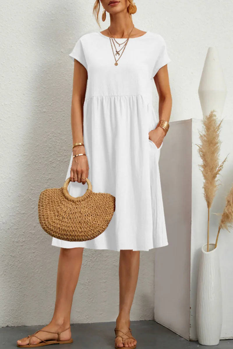 Noor | Effen Katoenen Zomerjurk Voor Dames – Voorjaar & Zomer