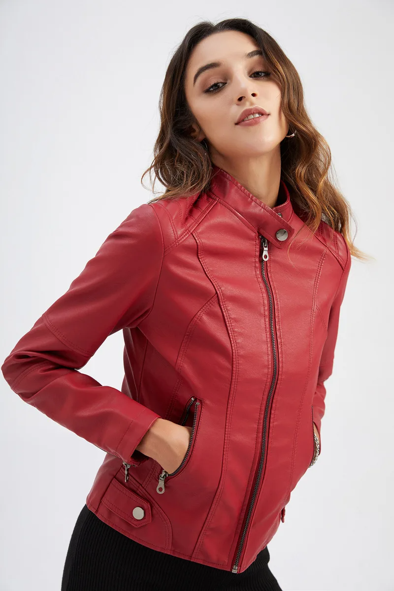 Imitatie Leren Bikerjack Voor Dames – Strak Voorjaarsjack Met Stoere Fit Voor Lente & Frisse Zomerdagen