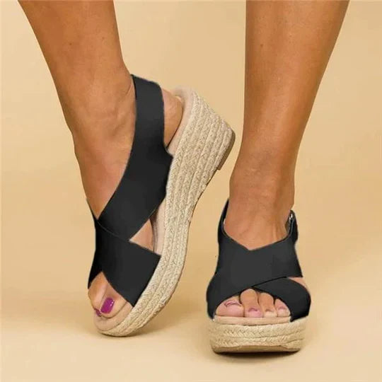 Sandaal met sleehak voor dames – ademend, lichtgewicht & pijnvrij lopen – voorjaar & zomer