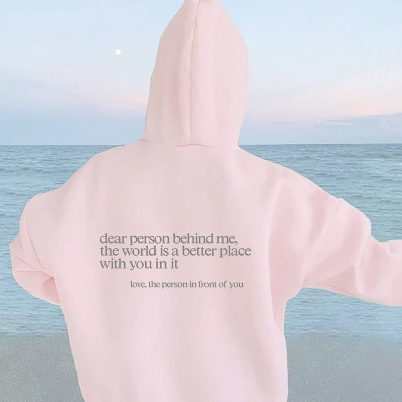 Oversized Hoodie Met Rugtekst – Comfort En Positiviteit In Één Statement Piece