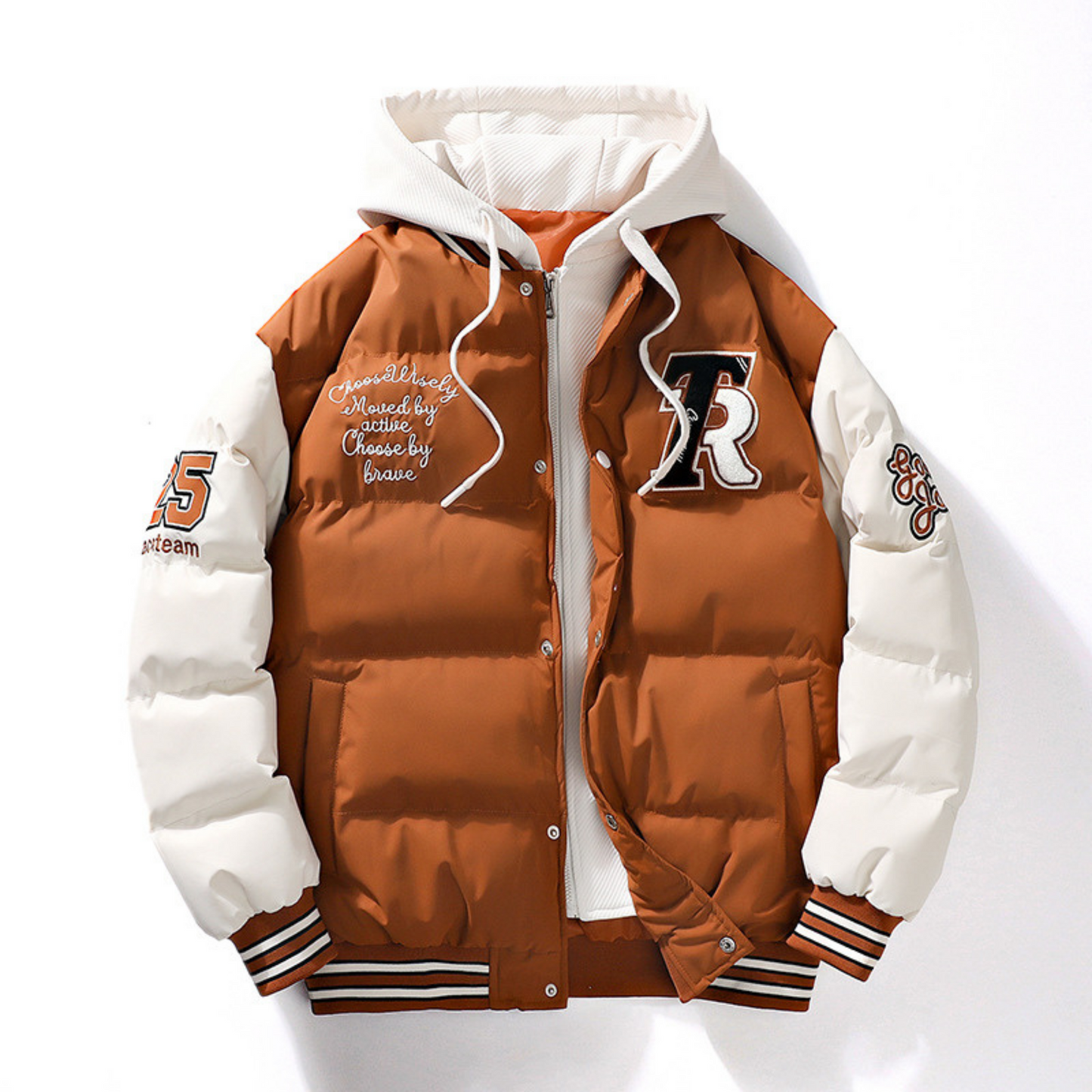 Heren Varsity Winterjas Met Capuchon – Stoere Streetstyle Voor Herfst En Winter