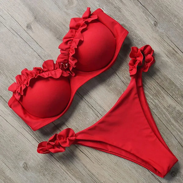 Bikini voor dames – strapless in verschillende prints en kleuren – zomer en strand