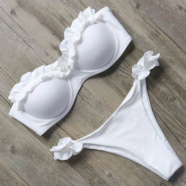 Bikini voor dames – strapless in verschillende prints en kleuren – zomer en strand