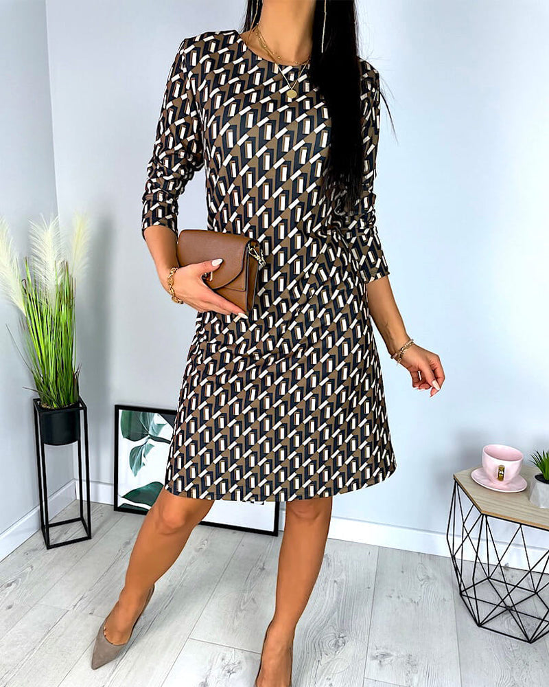 Mini-Jurk Met Grafische Print – Opvallende Stijl Met Retro Flair