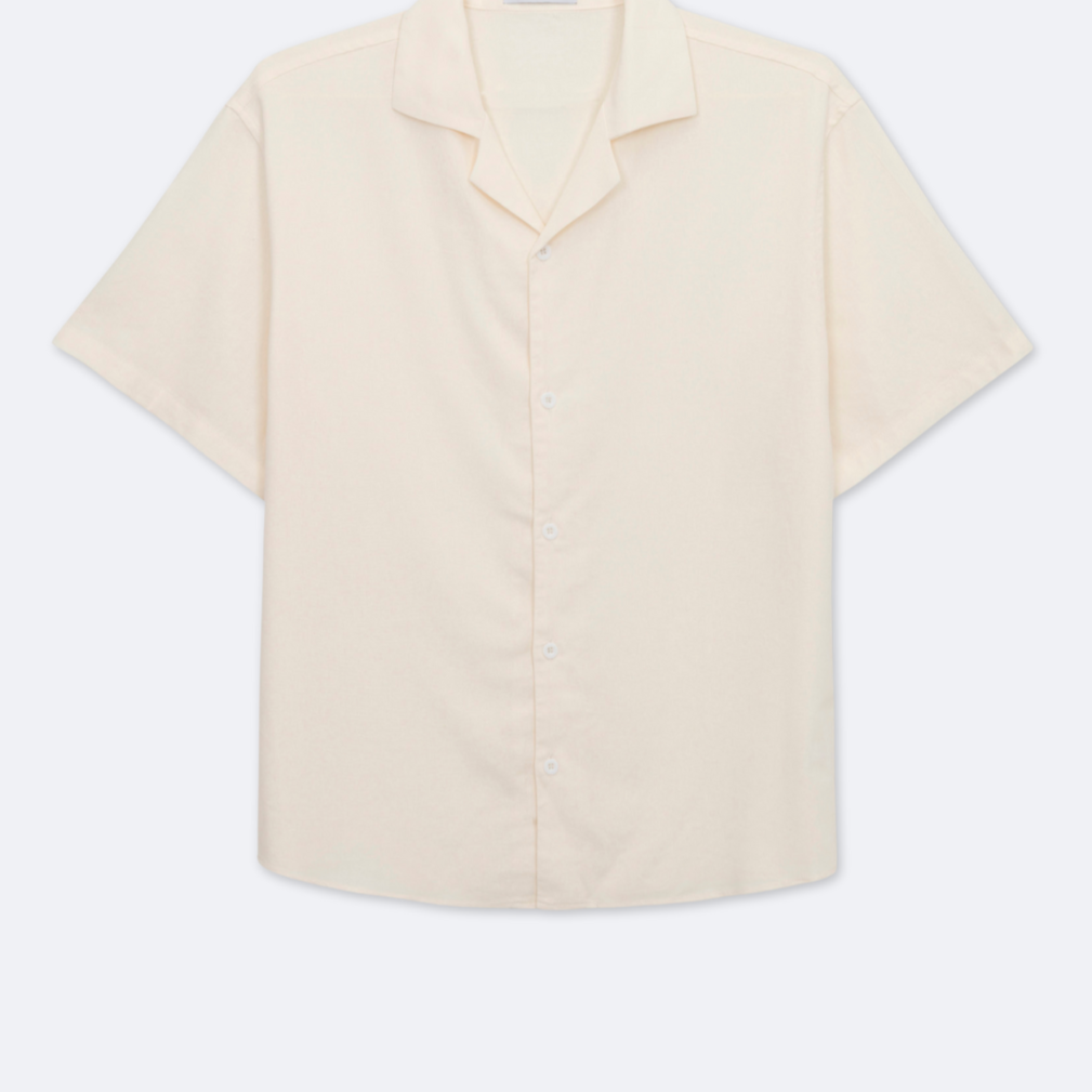 Korte Mouwen Herenshirt Met Open Kraag – Lichtgewicht, Ademend & Zomerproof