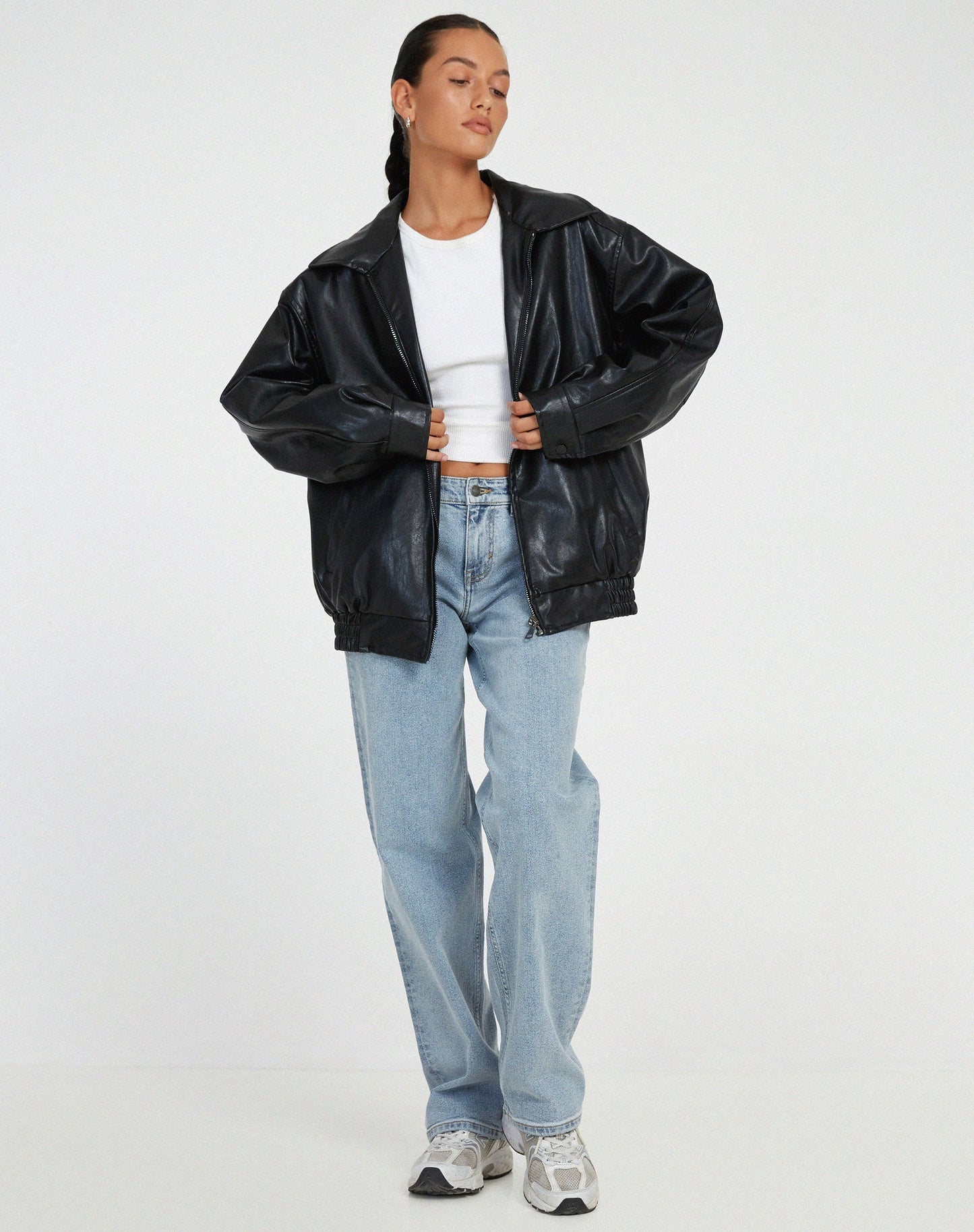Trendy Oversized Leren Damesjas