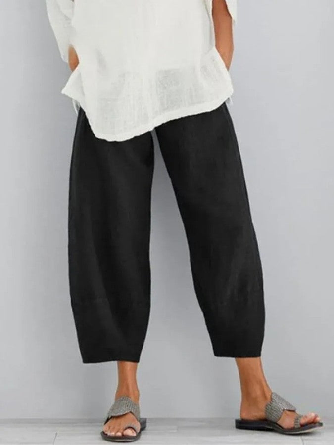 Linnen Casual Broek Voor Dames – Ademende Stof, Tijdloze Pasvorm & Perfect Voor Een Zomerse Dag In De Stad.