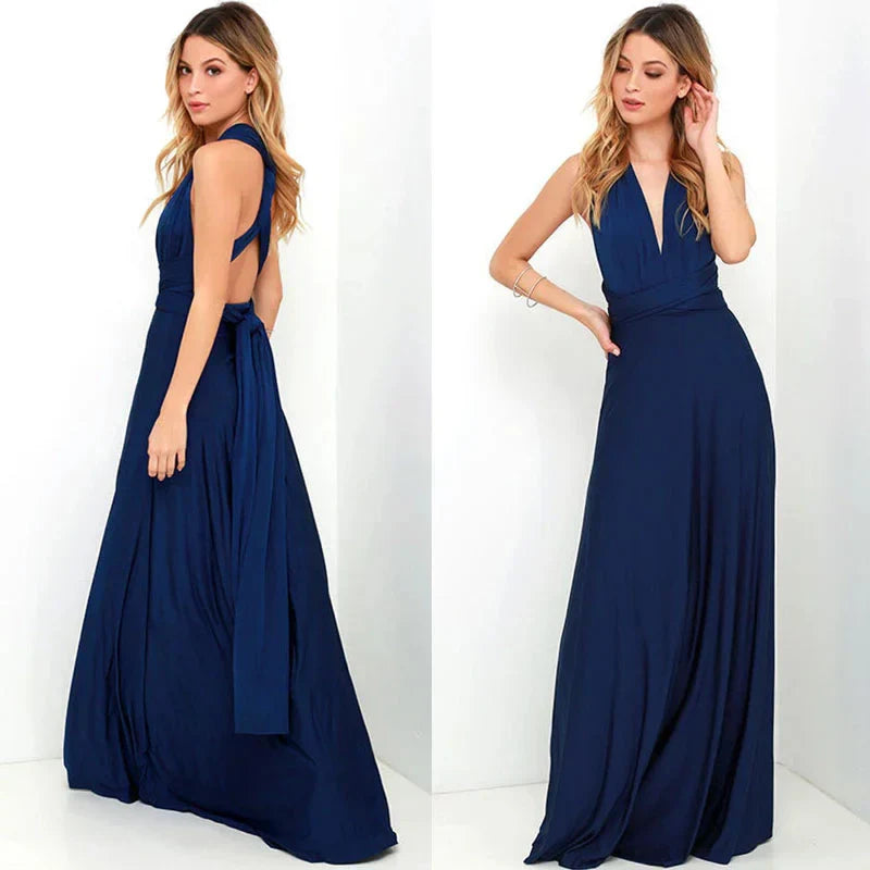 Infinity Damesjurk Met Lange Rok – Veelzijdige Maxi Jurk Met Wikkelbare Top
