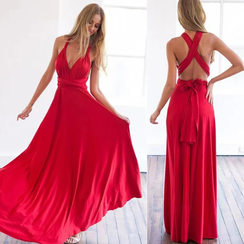 Infinity Damesjurk Met Lange Rok – Veelzijdige Maxi Jurk Met Wikkelbare Top
