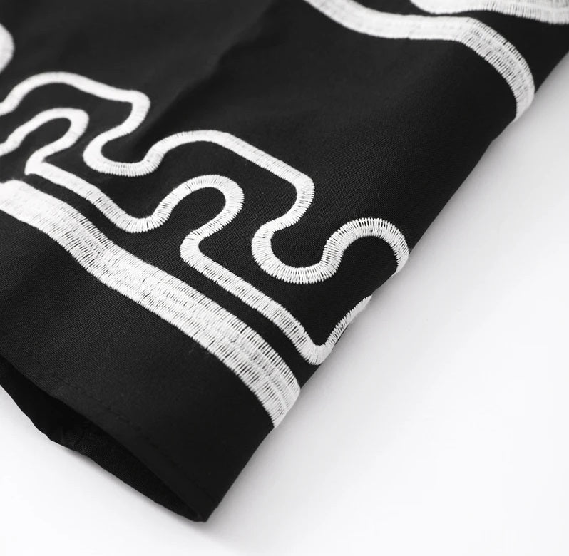 Zomer Dames Jurk Met Open Rug, Statementprint En Wijde Mouwen
