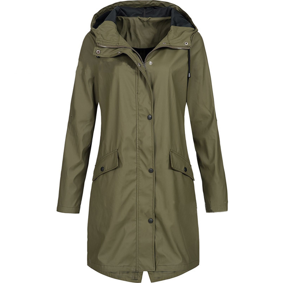 Lange Regenjas Met Capuchon