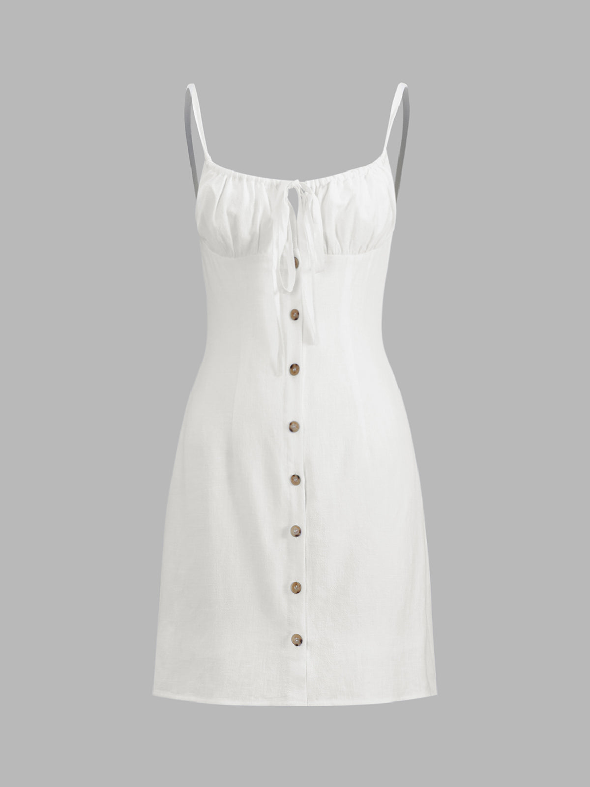 Zomerse Lichte Linnen Mini Jurk Voor Vrouwen – Effen Ontwerp, Ademend Materiaal & Perfect Voor Casual Uitjes Of Zomerse Feestjes.