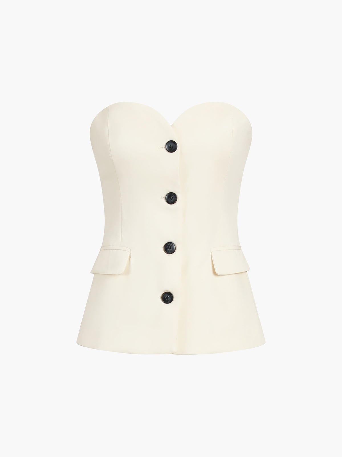 Elegante Tube Top Met Brede Pantalon Voor Modebewuste Vrouwen – Lichtgewicht Katoen, Trendy Neutrale Tinten & Ideaal Voor Zomerse Avonden.