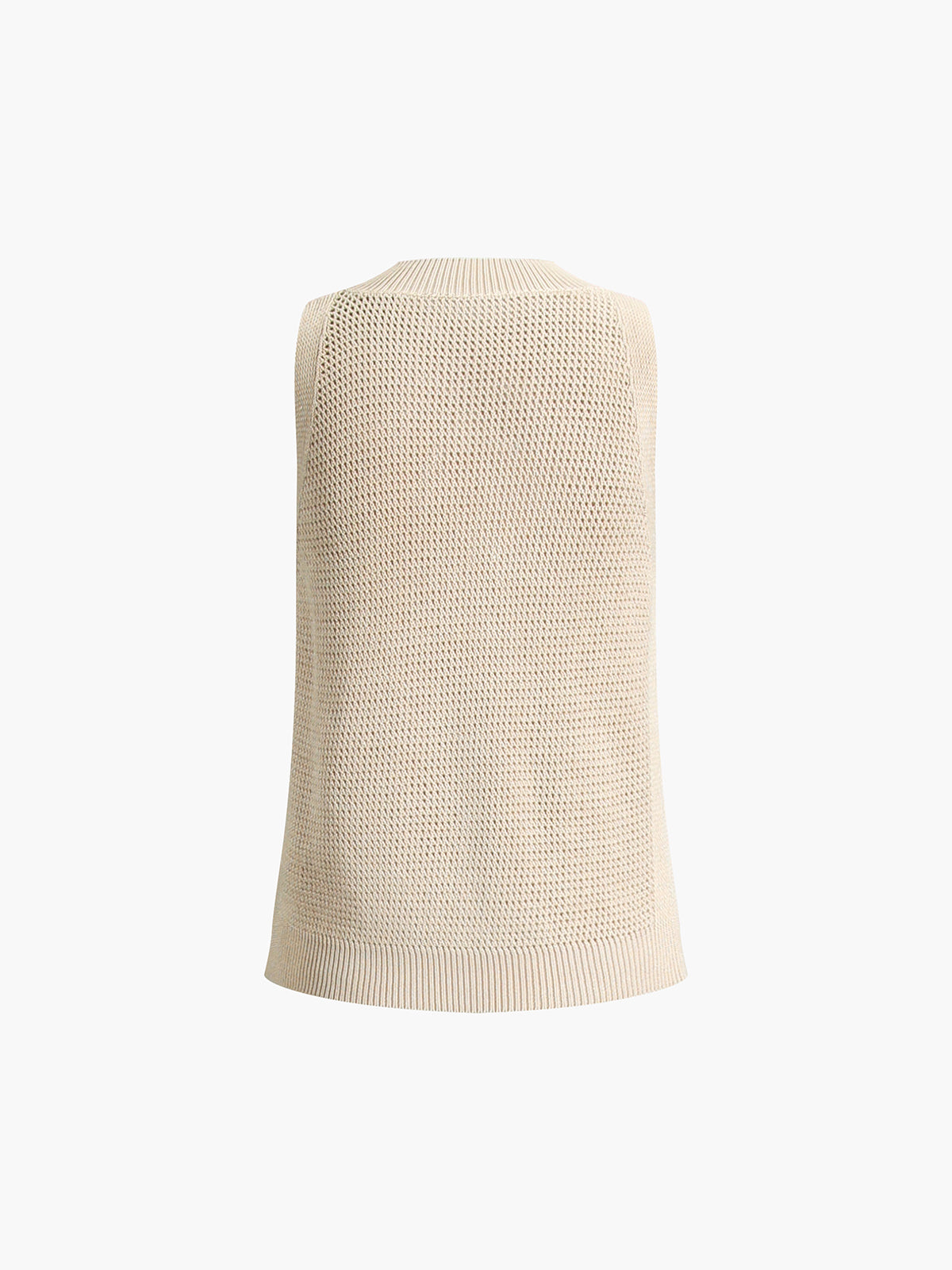 Gebreide Hollow Solid Tanktop Voor Modebewuste Vrouwen – Luxe Zachte Stof, Tijdloos Ontwerp & Ideaal Voor Zomerse Avonden Of Casual Uitjes.