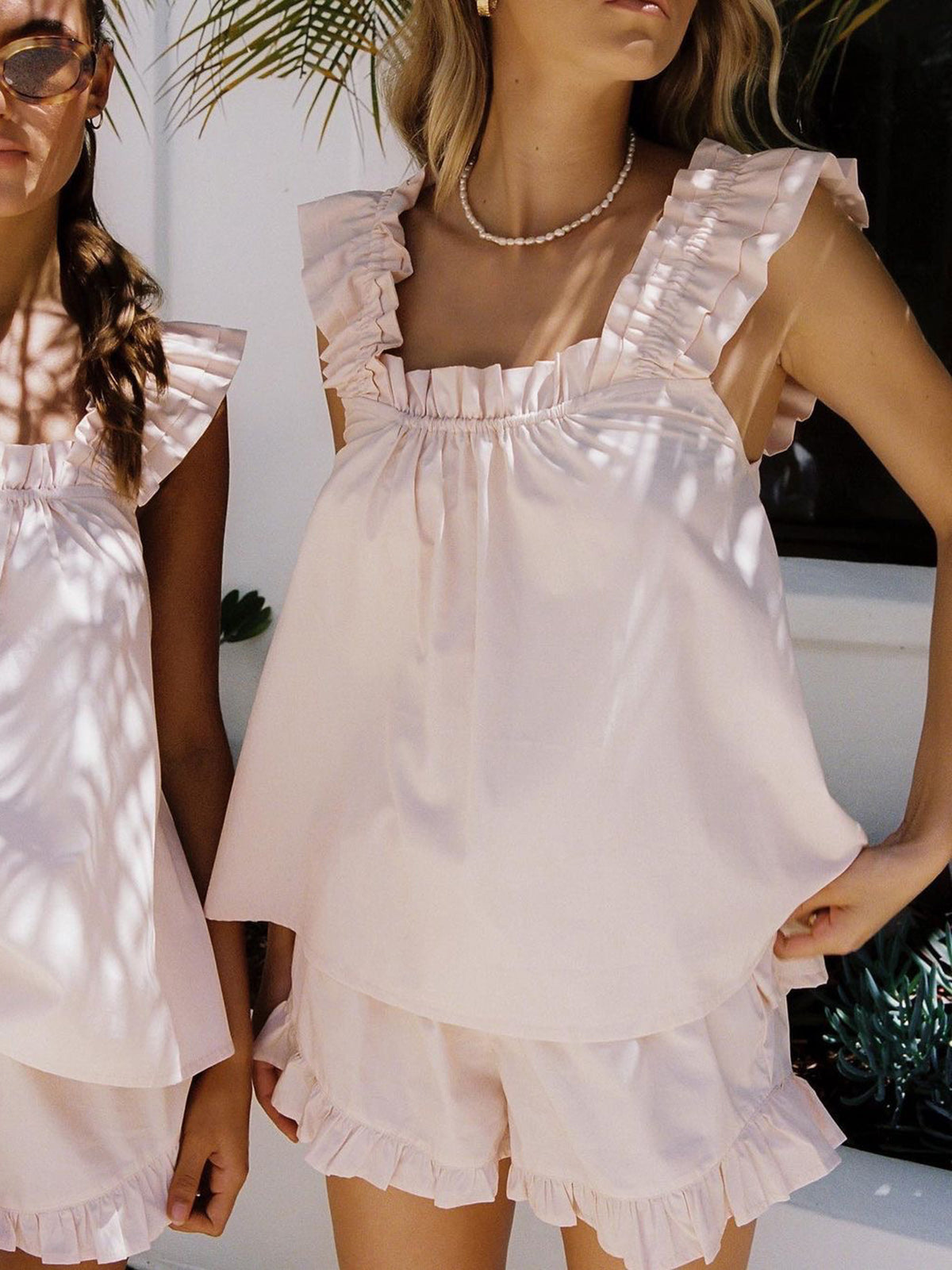 Meisjes Set Met Ruffle Top En Korte Broek – Zomer, Katoen & Perfect Voor Speelse En Luchtige Zomerdagen