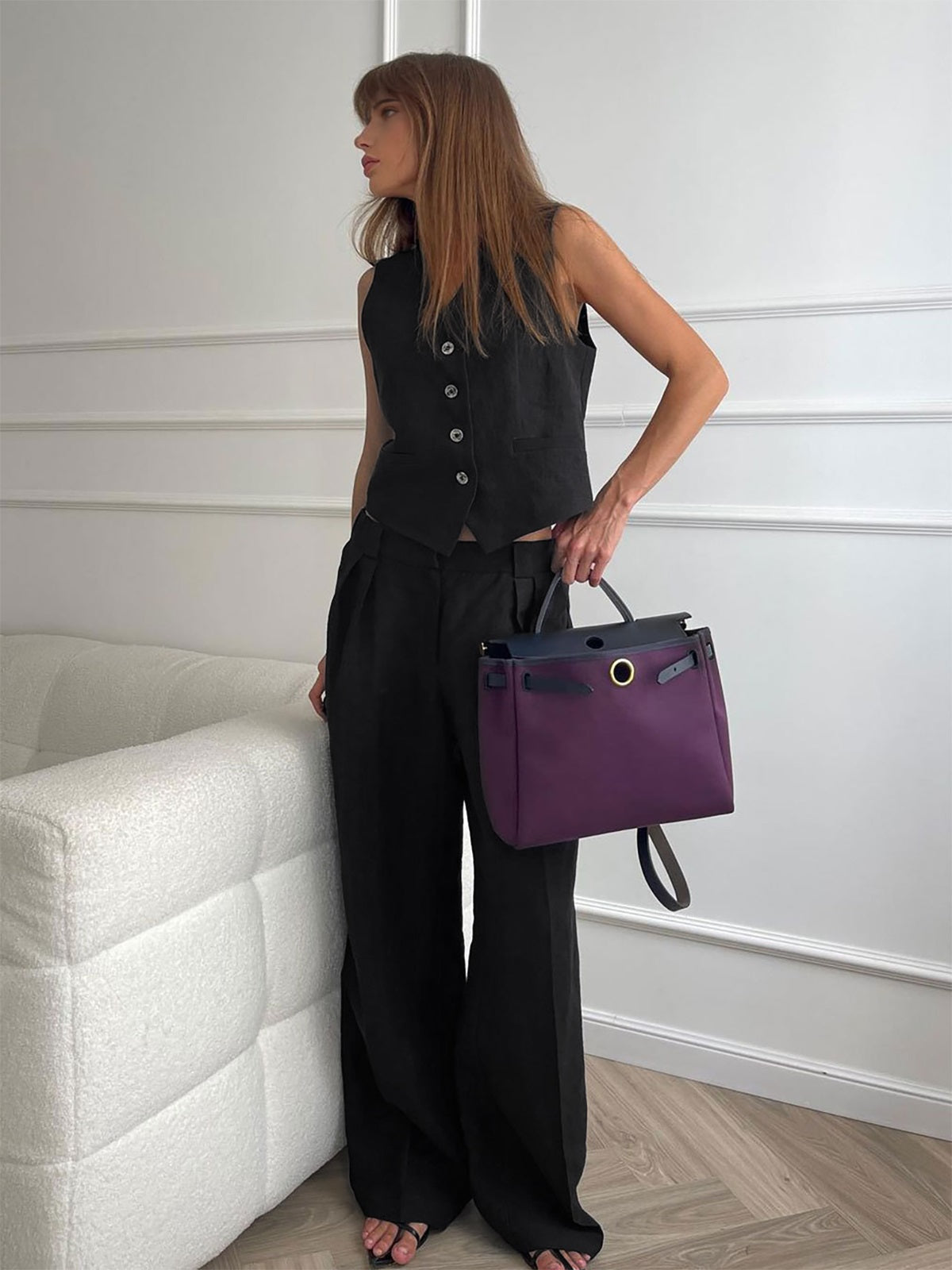 Stijlvolle Katoenen & Linnen Broek Set Voor Modebewuste Vrouwen – Ademend, Lichtgewicht & Ideaal Voor Zomerse Uitstapjes.