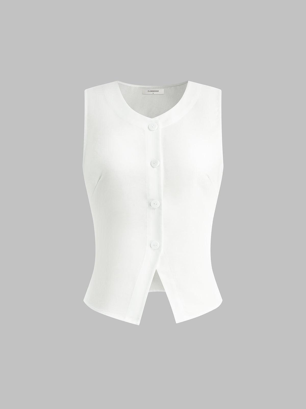 Linnenmix Knopen Top Voor Modebewuste Vrouwen – Luchtige Stoffen, Stijlvolle Accentknopen & Perfect Voor Zomerse Uitjes met Elegante Flair.