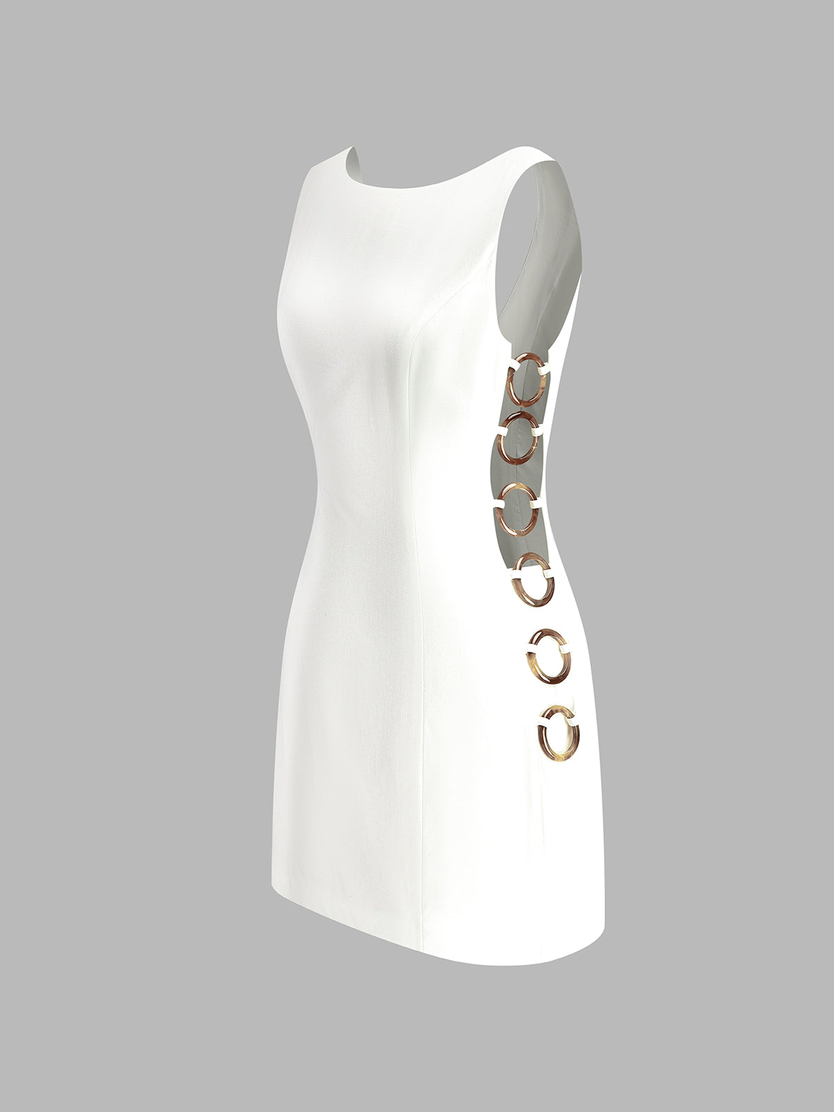 O-Ring Uitsnijding Mouwloos Jurk Voor De Modebewuste Vrouw – Elegant Design, Ademend Materiaal & Perfect Voor Avonduitjes Of Feestelijke Gelegenheden.
