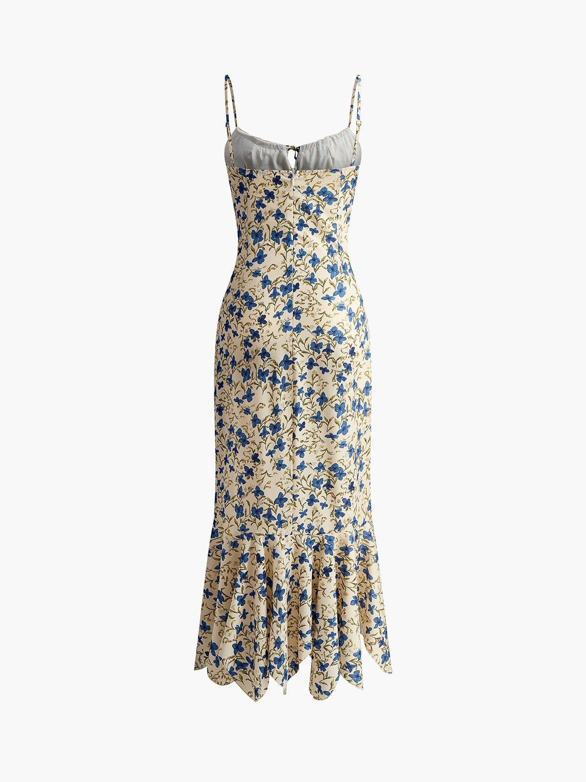 Bloemenprint Jurk Voor Modebewuste Vrouwen – Geknoopt Design, Ongelijkmatige Hemlijn & Perfect Voor Zomerdagen En Feestelijke Gelegenheden.