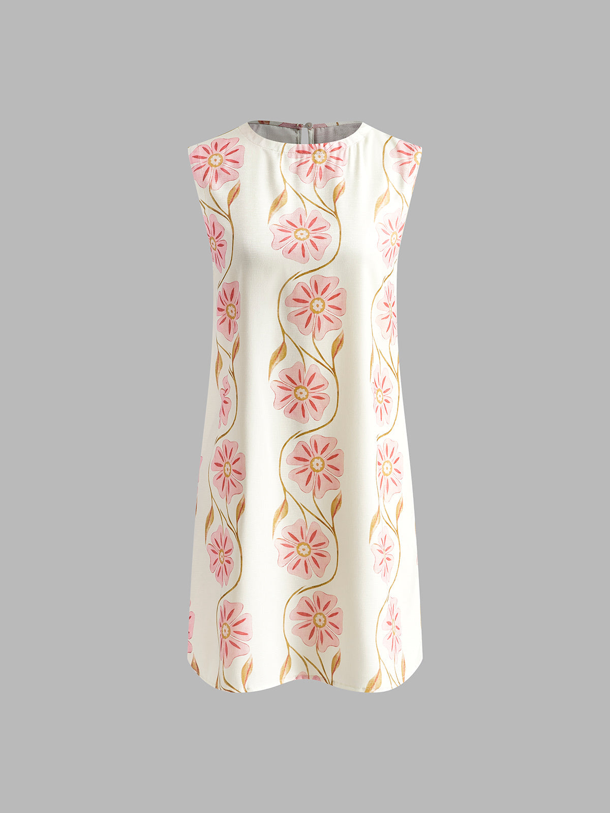 Romantische Mouwloze Korte Jurk Voor Dames – Zachte Stof, Speelse Print & Perfect Voor Zomerse Avonden Met Een Vleiende Pasvorm.