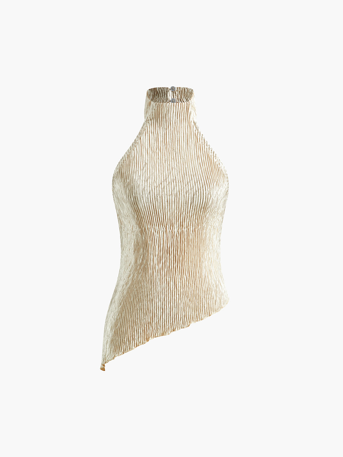 Asymmetrische Halter Crop Top En Brede Pantalon Set Voor Modieuze Vrouwen – Luxe Stof, Trendy Ontwerp & Perfect Voor Zomerse Avonden.