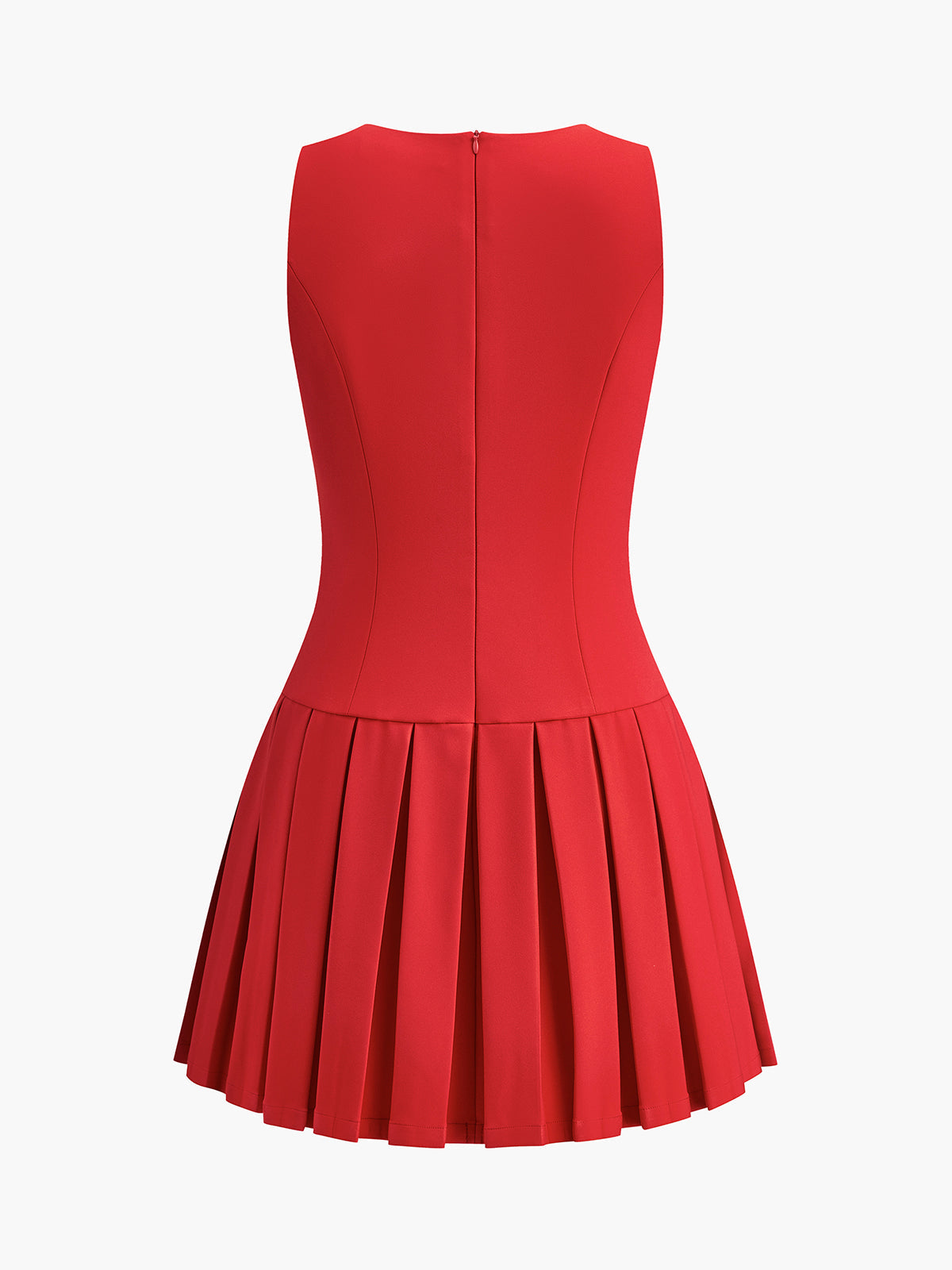 Elegante Metaal-Knoop Plissé Tank Jurk Voor Vrouwen – Luxe Stijl, Zachte Stof & Ideaal Voor Zomerse Avonden.