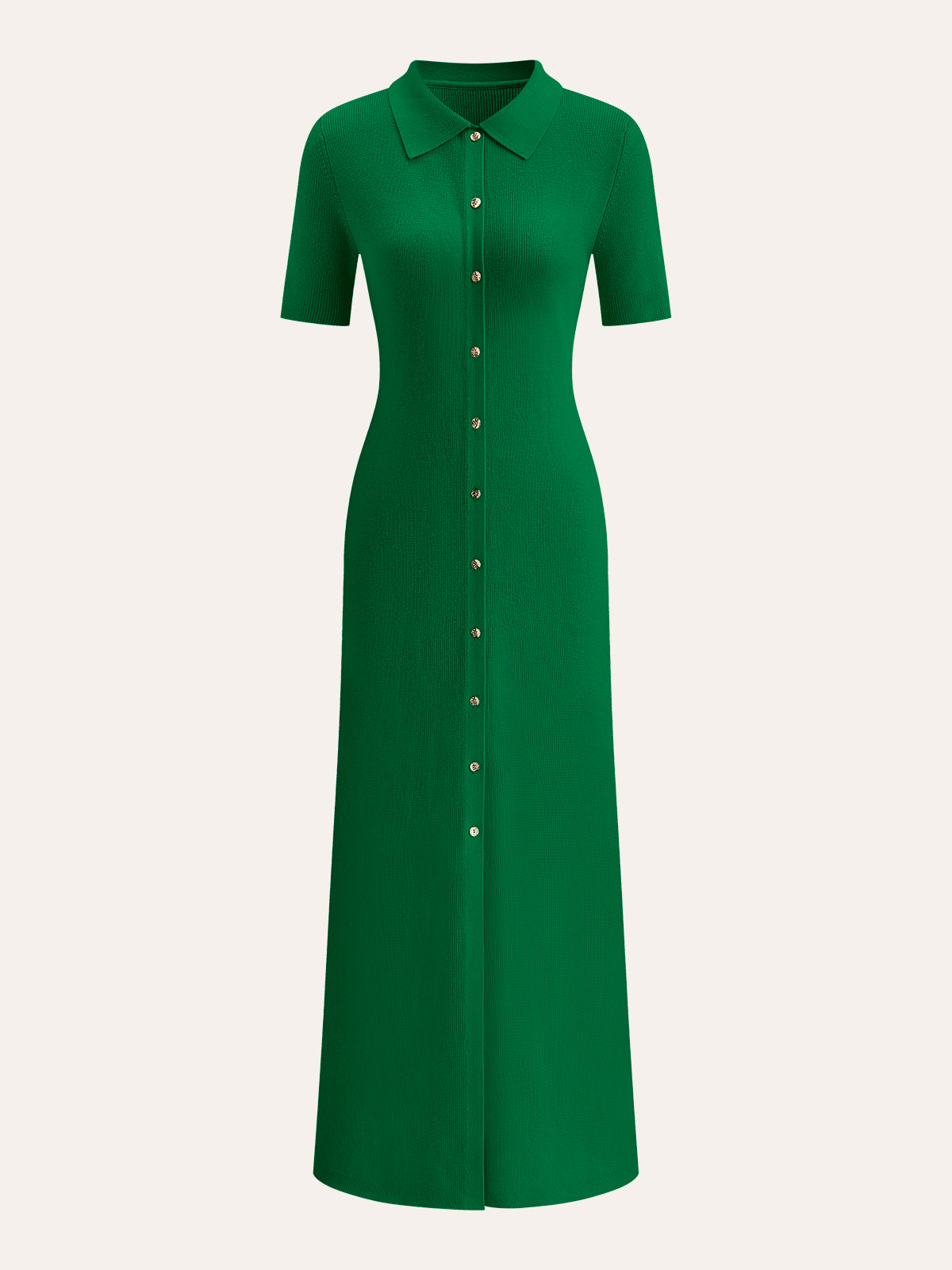 Elegante Midi Jurk Voor Vrouwen – Prachtige Metaal Knopdetails, Tijdloze Kraag & Perfect Voor Feestelijke Gelegenheden Met Een Verfijnde Stijl.