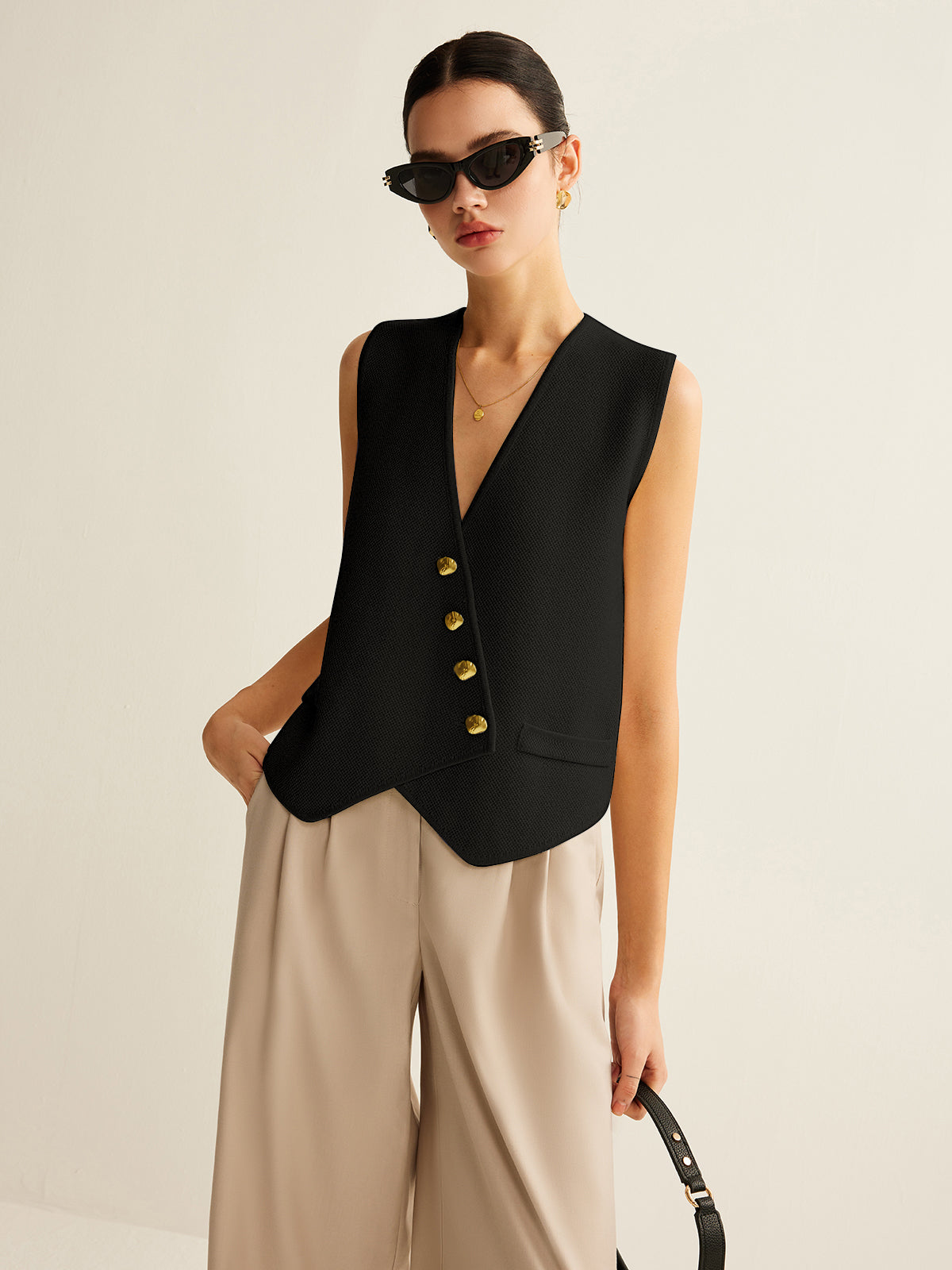 Getailleerd Gilet Voor Dames
