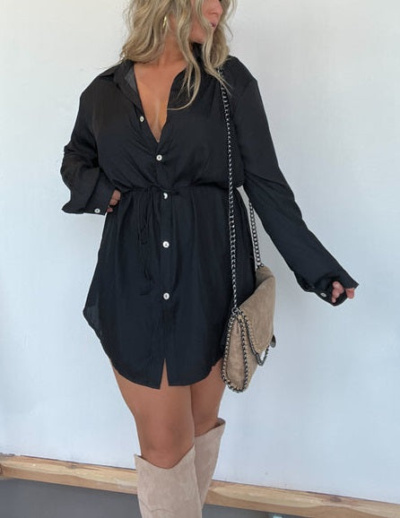 Dames Overhemdjurk Knoopsluiting – Herfst, Voorjaar En Zomer