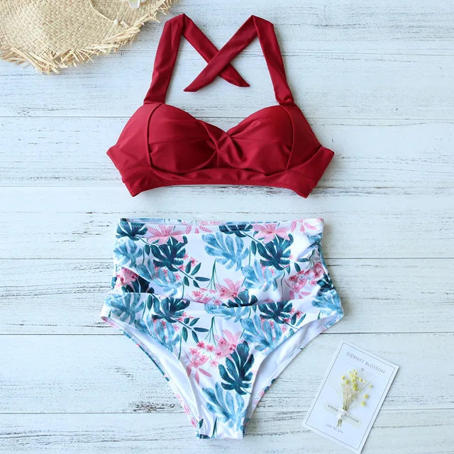 Bikini met hoge taille voor dames – ondersteuning, figuurflatterend & perfect voor zomerse dagen