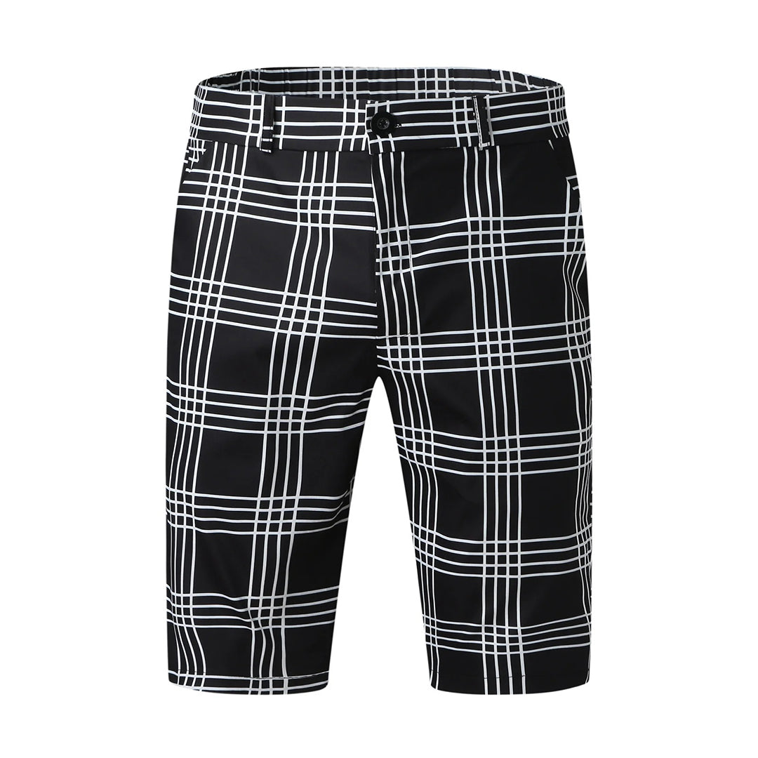 Korte Broek Voor Heren – Geruit Design, Slim Fit & Zomerstijl Met Stretch